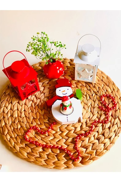 Yılbaşı Kardan Adamlı Mumluk(Tealight) ürün görseli 1