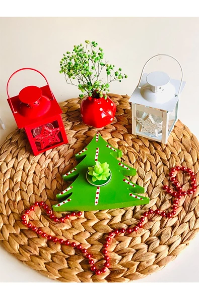 Yılbaşı Çam Ağaçlı Mumluk(tealight)