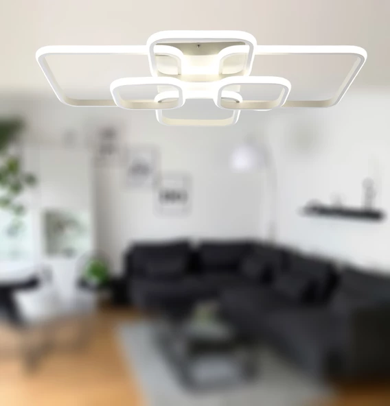 TT Aydınlatma TT500-6-BY  Mat Beyaz Plofonyer 6 lı Led Avize - Resim 2