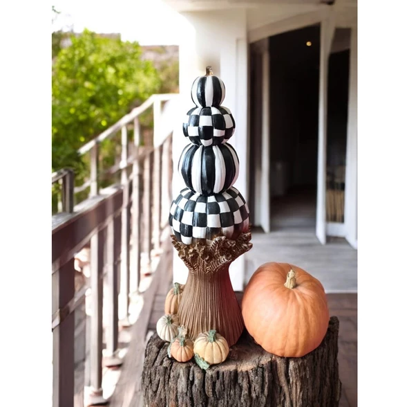 Balkabağı Ağacı Heykeli, Kabak Biblo Dekor, Bahçe Dekorasyonu, Ev Hediyesi, Halloween