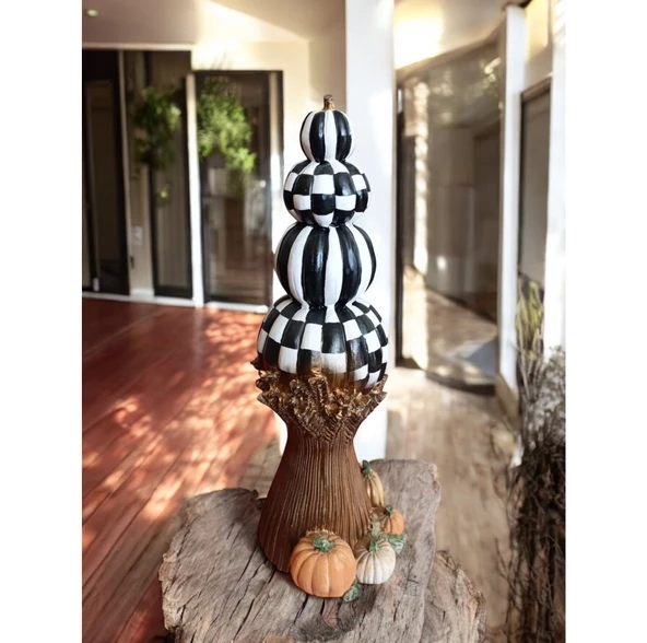 Balkabağı Ağacı Heykeli, Kabak Biblo Dekor, Bahçe Dekorasyonu, Ev Hediyesi, Halloween - 3