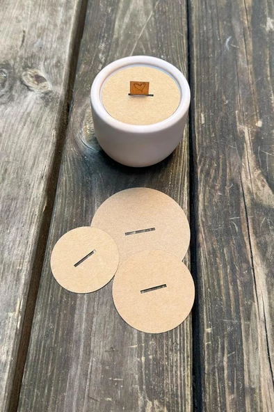 Mum Toz Kapakları 77mm Çap 25mm x 2 mm Fitil Boşluğu 50 Adet - Resim 3