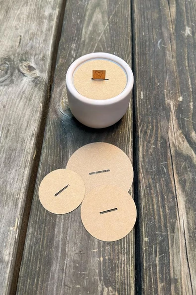 Mum Toz Kapakları 53mm Çap 20mm x 2 mm Fitil Boşluğu 50 Adet - Resim 2