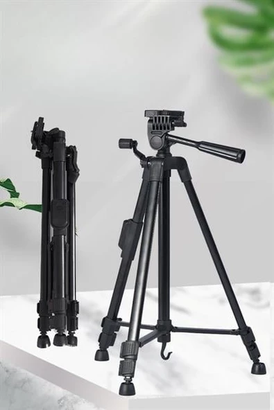 Tripod Telefon ve Fotoğraf Makinası Takılabilen 146cm Bluetooth Kumandalı Tutucu - 8
