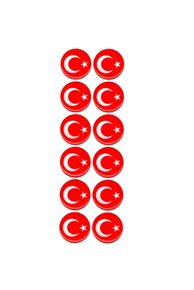 Türkiye Plaka Damla Etiket Pulu - Türk Bayrağı Plaka Pul Sticker