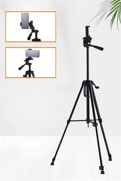 Tripod Telefon ve Fotoğraf Makinası Takılabilen 146cm Bluetooth Kumandalı Tutucu - 11