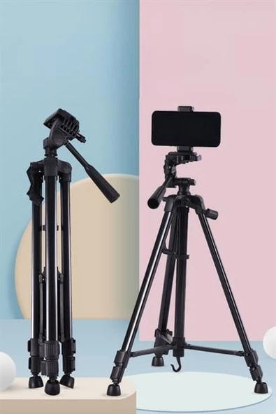 Tripod Telefon ve Fotoğraf Makinası Takılabilen 146cm Bluetooth Kumandalı Tutucu - 9