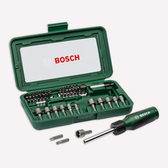 Bosch 46 Parça Cırcırlı Tornavida Seti - 1