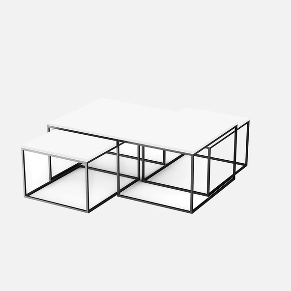 Sonorous Crystal 3'lü Orta Sehpa