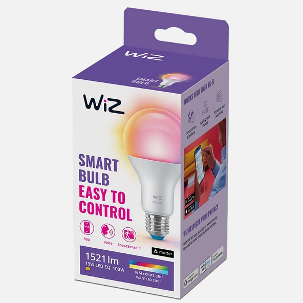 Philips Wiz Akıllı Ampul 100W A67 E27 922-65 Rgb Ampul