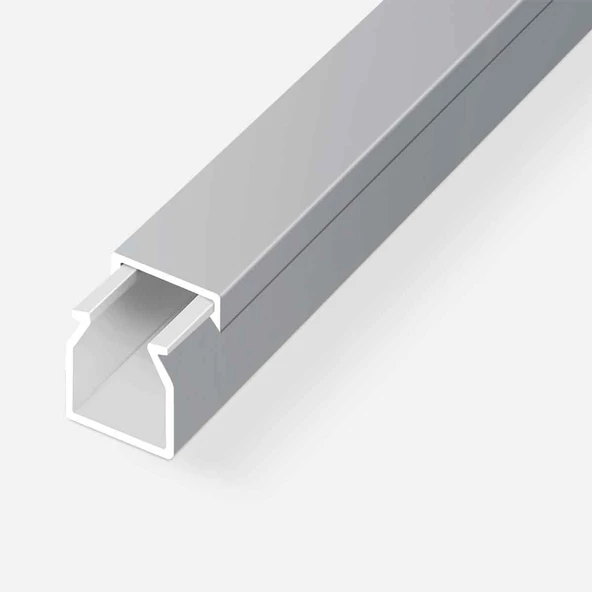 Mutlusan Kablo Kanalı 2 Metalik Gri 16X16 mm