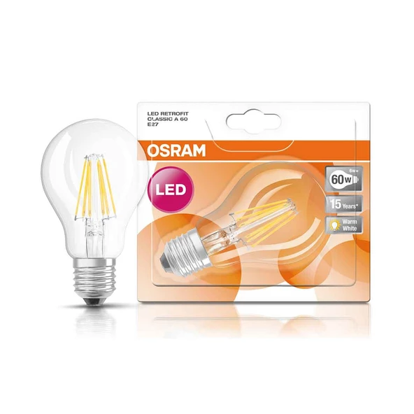 Osram 7 W Sarı Klasik E27 Duy Led Ampul