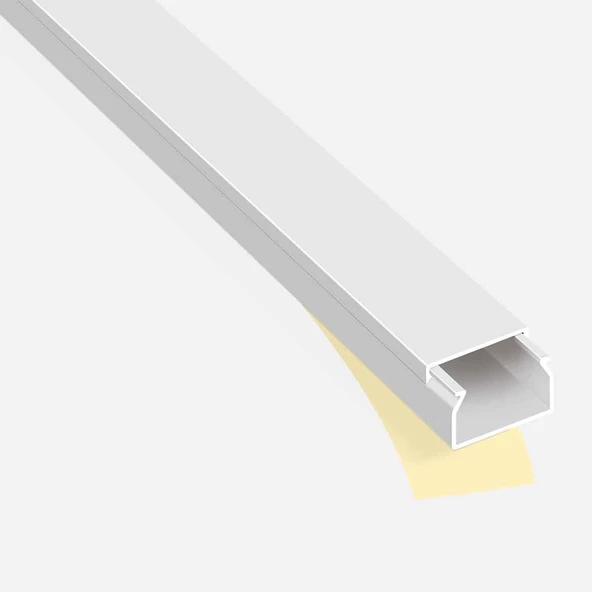 Mutlusan  Kablo Kanalı Yapışkanlı Beyaz (2M.) 20*10 mm - 1