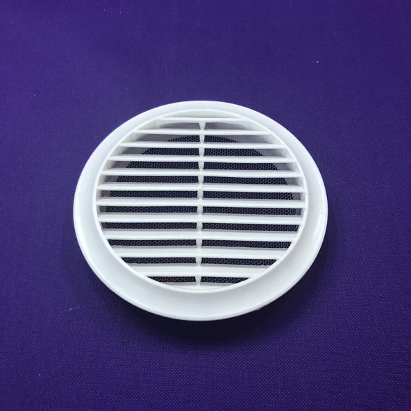 İlöz Yuvarlak Dış Duvar Izgarası Çap 125 mm (Beyaz)
