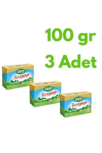 Tereyağı 100gr X 3 Adet Ekonomik Paketi Kahvaltılık Yemek Taze Sütten Üretilmiş Tereyağı