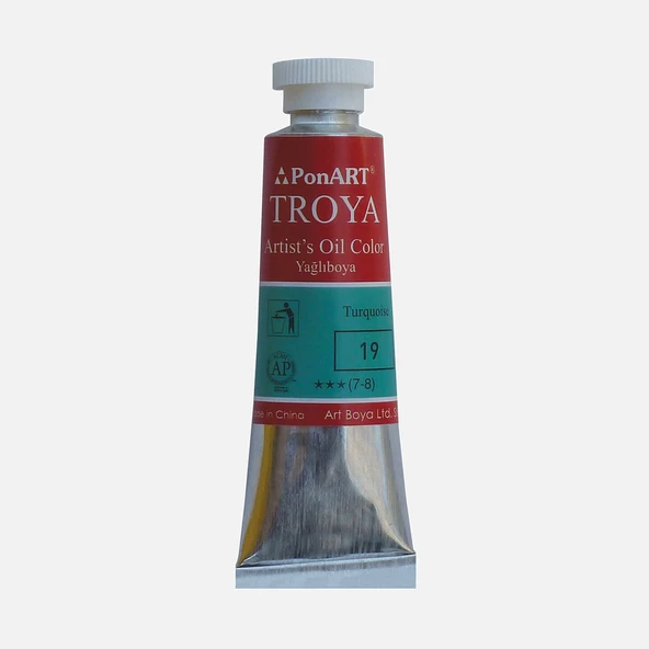 PonArt  Troya Yağlı Boya Tüp19 Turkuaz 37 ml
