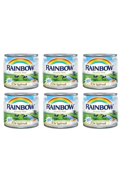 6 Adet Rainbow Evaporated Milkoriginal 170g X 6 Adet Yoğunlaştırılmış Süt