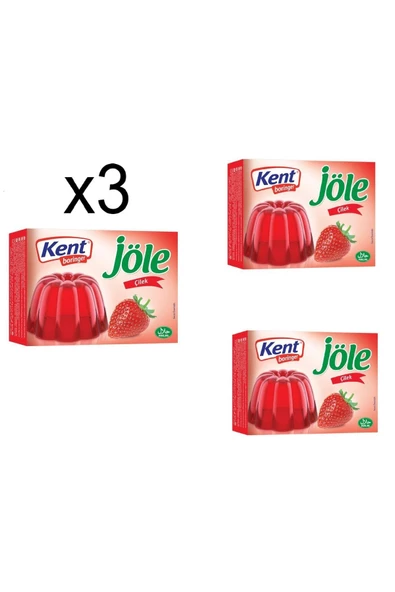 3 Adet Kent Boringer Çilek Jöle 85 gr Ferahlatıcı Lezzet