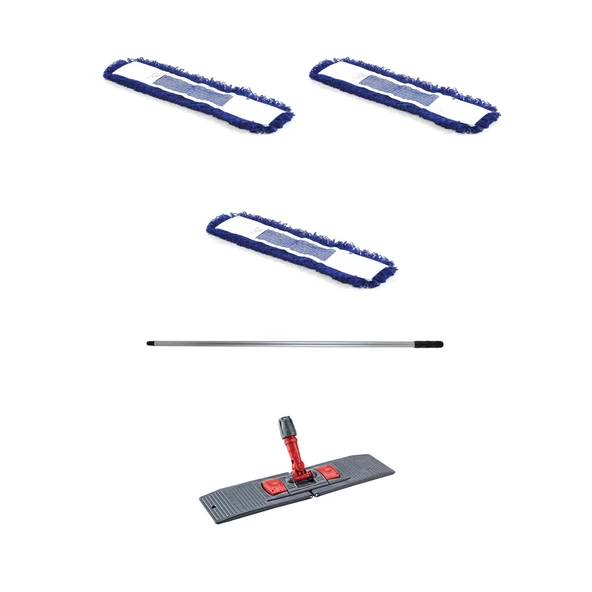 Cod-Ex Orlon Mavi Statik Toz Mop Takımı Seti - 60 Cm. - 3 Adet Mop + Mop Tutucu + Sap - 1 Takım ürün görseli