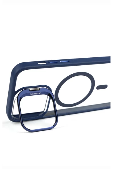 iphone 14  Kılıf Magsafe uyumlu Kamera Standlı +Lens koruyuculu Kapak - 3