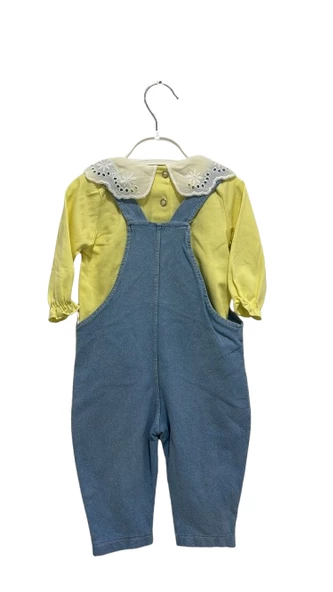 uğurböceğiçocuk Çilek Desenli Kot Slopet Bebek Takım 173 - 11