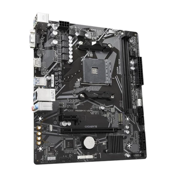GIGABYTE A520M-K V2 DDR4 5100MHZ 1XVGA 1XHDMI 1XM.2 USB 3.2 MATX AM4(5000,5000-G,4000-G SERİ CPU UYM - 3