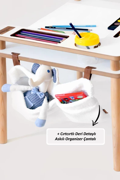 Ahşap Çocuk Etkinlik Masası Well GRİ - 4