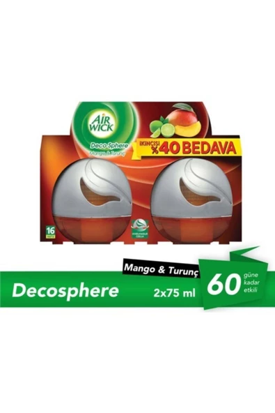 Air Wick Decosphere Mango ve Turunç Oda Kokusu 2x75 ml