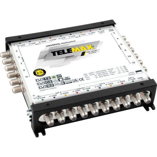 Telemax MV-1012P Sonlu ve Kaskatlı 12 Çıkışlı Santral Multiswitch Adaptör