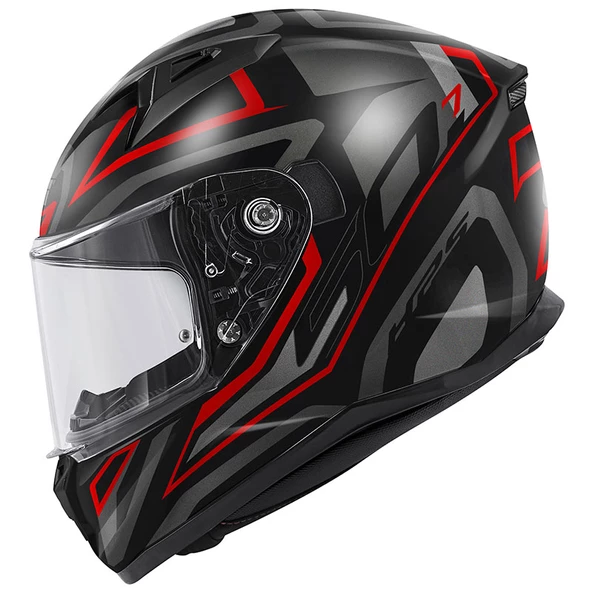 GIVI 50.7 PROTON MAT TITANIUM-KIRMIZI KASK