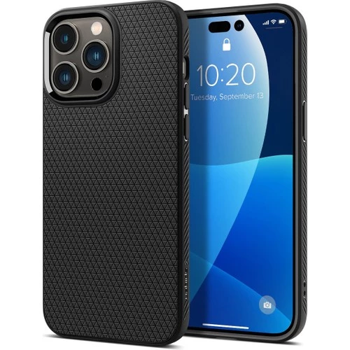 Spigen Apple iPhone  14 Pro Kılıf Liquid Air Matte Black - ACS04957