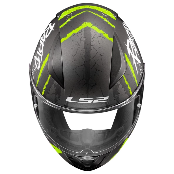 LS2 RAPID 2 RAVEN MAT SİYAH-GRİ-NEON SARI KASK - 3