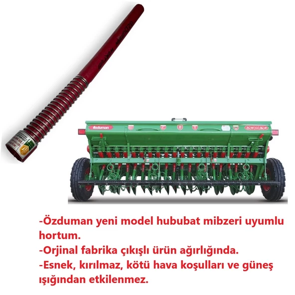 Özduman Hububat Mibzer Gübre ve Tohum Hortumu Yeni Model-6 Adet - 2