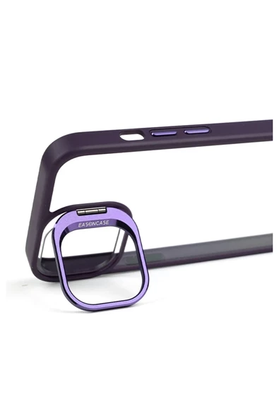 iphone 13 Pro  Kılıf Kamera Standlı +Lens koruyuculu Kapak - 3