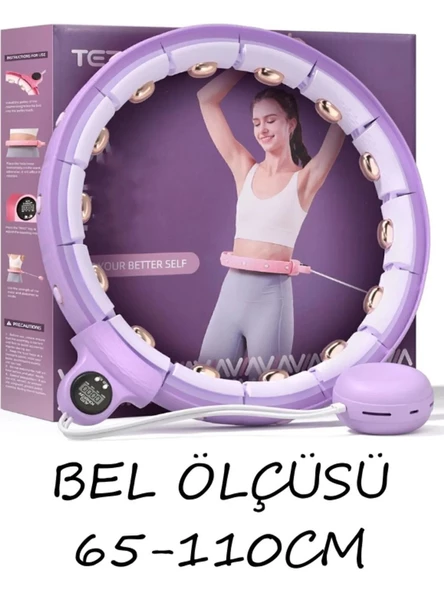 Sayaçlı Smart Yer Çekimi Topu ve 360° Masaj, 24 Parça Çıkarılabilir Pilates Çemberi 65-80        B07