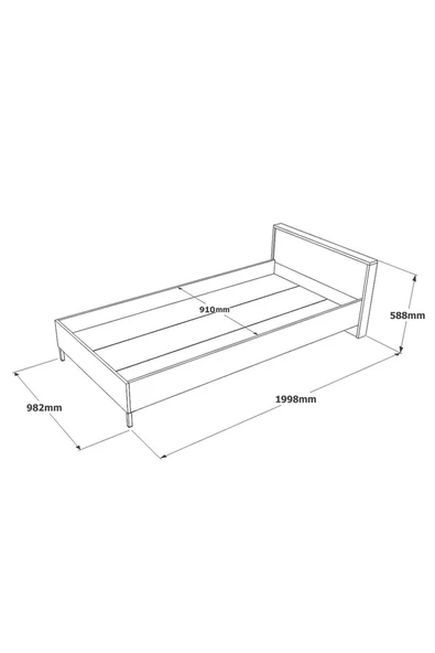 Robin Home Dream Genç Odası Takımı 5'li Set Karyola-komodin-gardrop- Çalışma Masası Kitaplık - 7