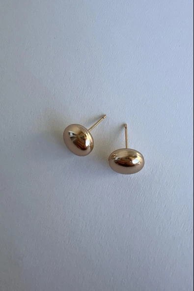 DÜĞME KÜPE (18 K ALTIN KAPLAMA )