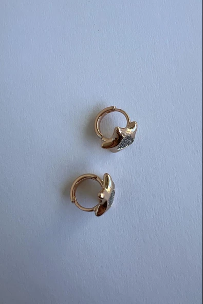 KALP YILDIZ ( 18K ALTIN KAPLAMA KÜPE ) - 3