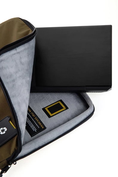 National Geographic Macbook Air - Macbook Pro 17 İnç Uyumlu Laptop Kılıfı Haki N20905 - 4
