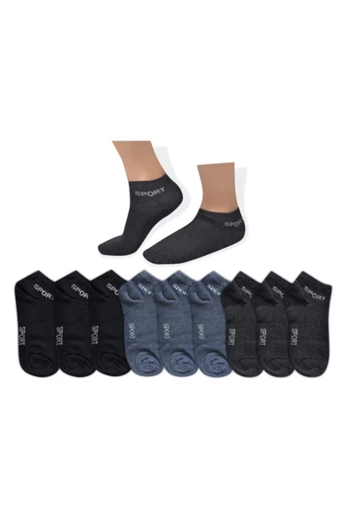 CUBBUX Erkek Ekonomik 9 Çift Bilek Boy Çorap - 2