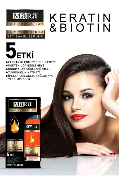 Mara Keratin biotin Yıpranmış Saçlar Için Bakım Yağı 100ml - 4