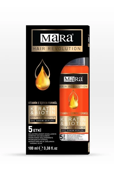 Mara Keratin biotin Yıpranmış Saçlar Için Bakım Yağı 100ml - 2