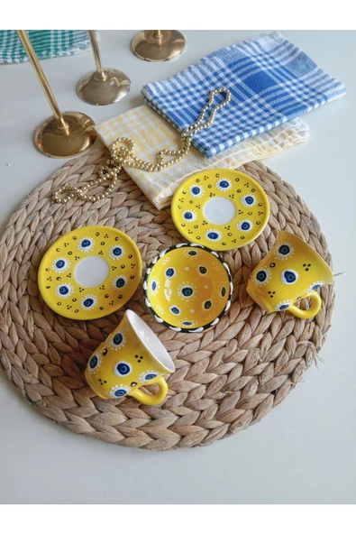 Nazar Boncuğu 2 Kişilik Kahve Fincan Seti - Resim 4