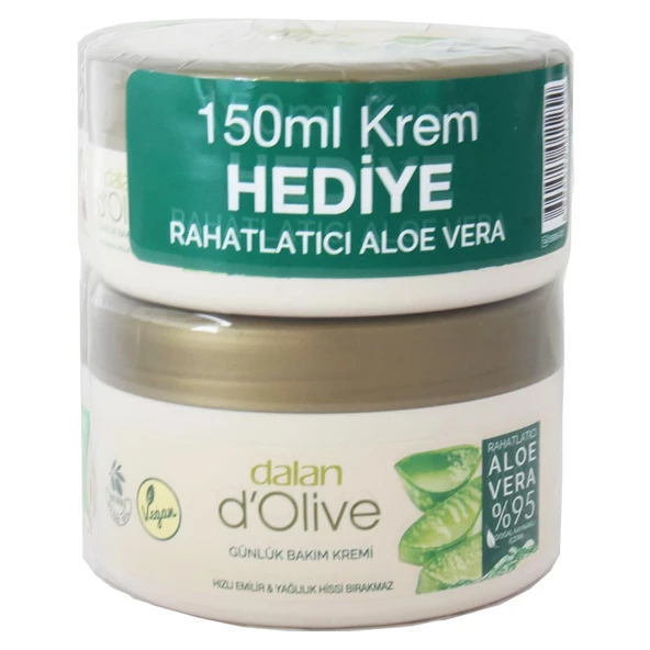 Dalan D'Olive Günlük Bakım Rahatlatıcı Aloe Vera Kremi 250 ml + 150 ml Hediye