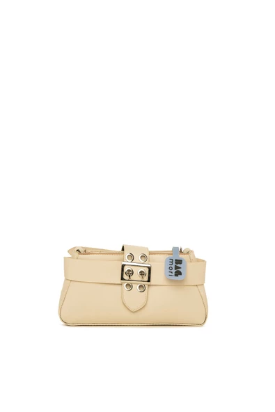 Bagmori Krem Kemer Detaylı Mini Baget ürün görseli