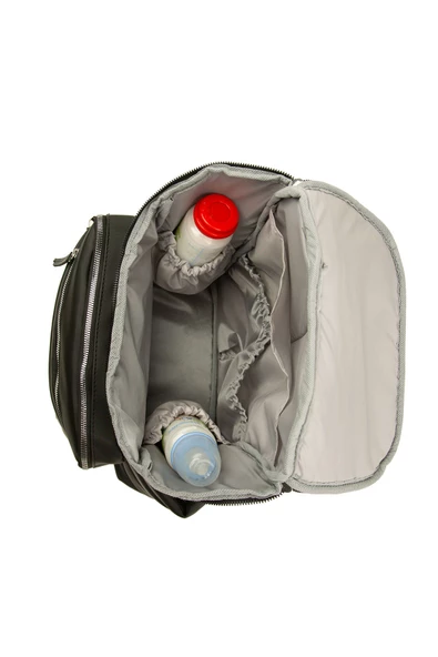 Bagmori Siyah Kapaklı Garnili Saten Anne Bebek Bakım Sırt Çantası - 4