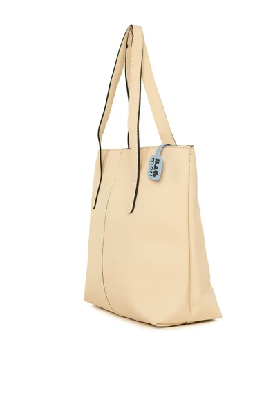 Bagmori Krem Dokulu Omuz Askılı Tote Çanta - 2