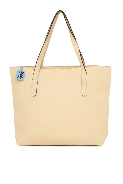 Bagmori Krem Dokulu Omuz Askılı Tote Çanta - 3