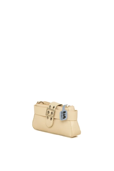 Bagmori Krem Kemer Detaylı Mini Baget - Resim 2