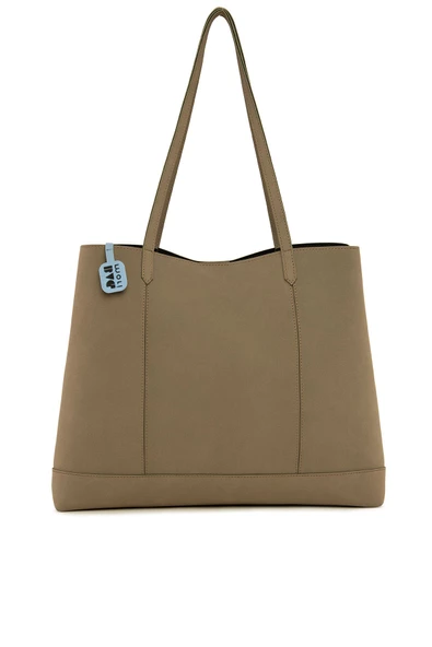 Bagmori Vizon Çift Dikişli İnce Askılı Büyük Nubuk Çanta - Resim 3